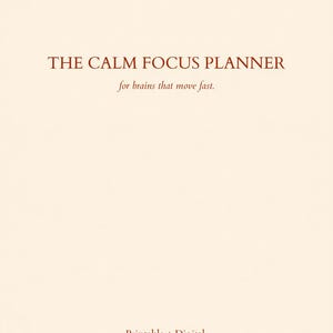 Ensemble d'agendas TDAH, agenda hebdomadaire mensuel calme focus, agenda Goodnotes iPad imprimable + numérique, vidage des idées, suivi des habitudes, 2026.