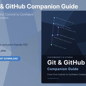Git & GitHub Companion Guide | Beginner-Friendly PDF | Developer Reference, Cheat Sheet, Workflow Guide image 2