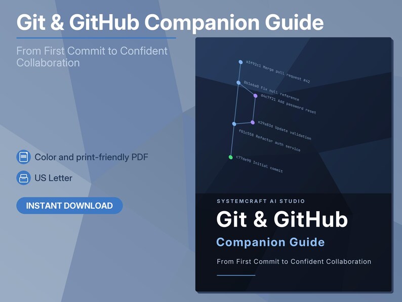 Git & GitHub Companion Guide | Beginner-Friendly PDF | Developer Reference, Cheat Sheet, Workflow Guide image 2
