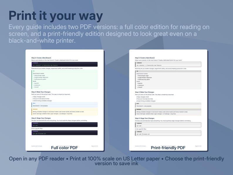 Git & GitHub Companion Guide | Beginner-Friendly PDF | Developer Reference, Cheat Sheet, Workflow Guide image 5