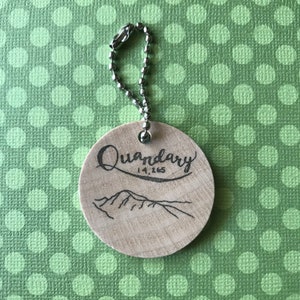 Quandary Peak - Colorado 14er Keychain/Bag Tag