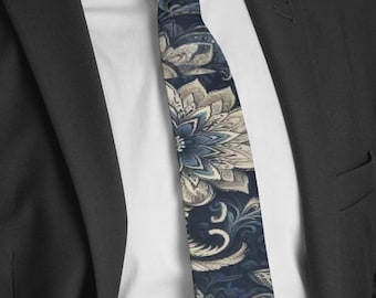 Cravate Homme Van Heusen En Soie 100% - Rayures Bleues - Style Business Classique - Occasion