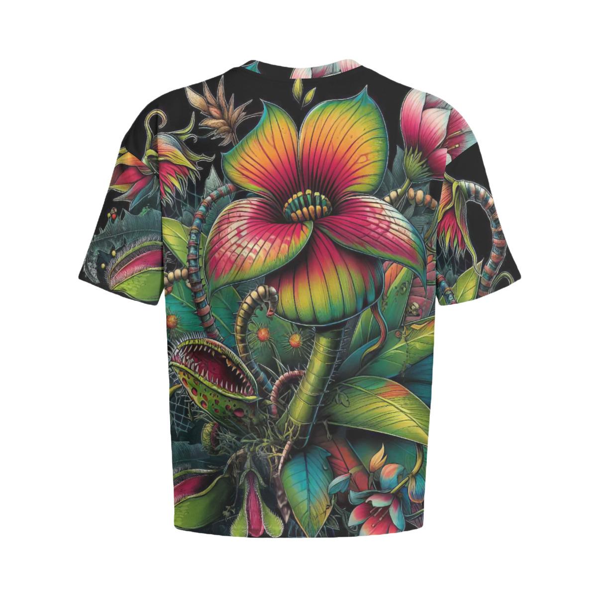 Venus Fly Trap Cotton Shirt, 100% Oversized Cotton Tee Shirt