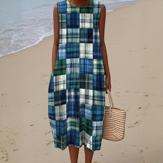 boden cecilia linen dress Ava Linen Blend Midi Dress-Multi, Botanical Trail main image 0