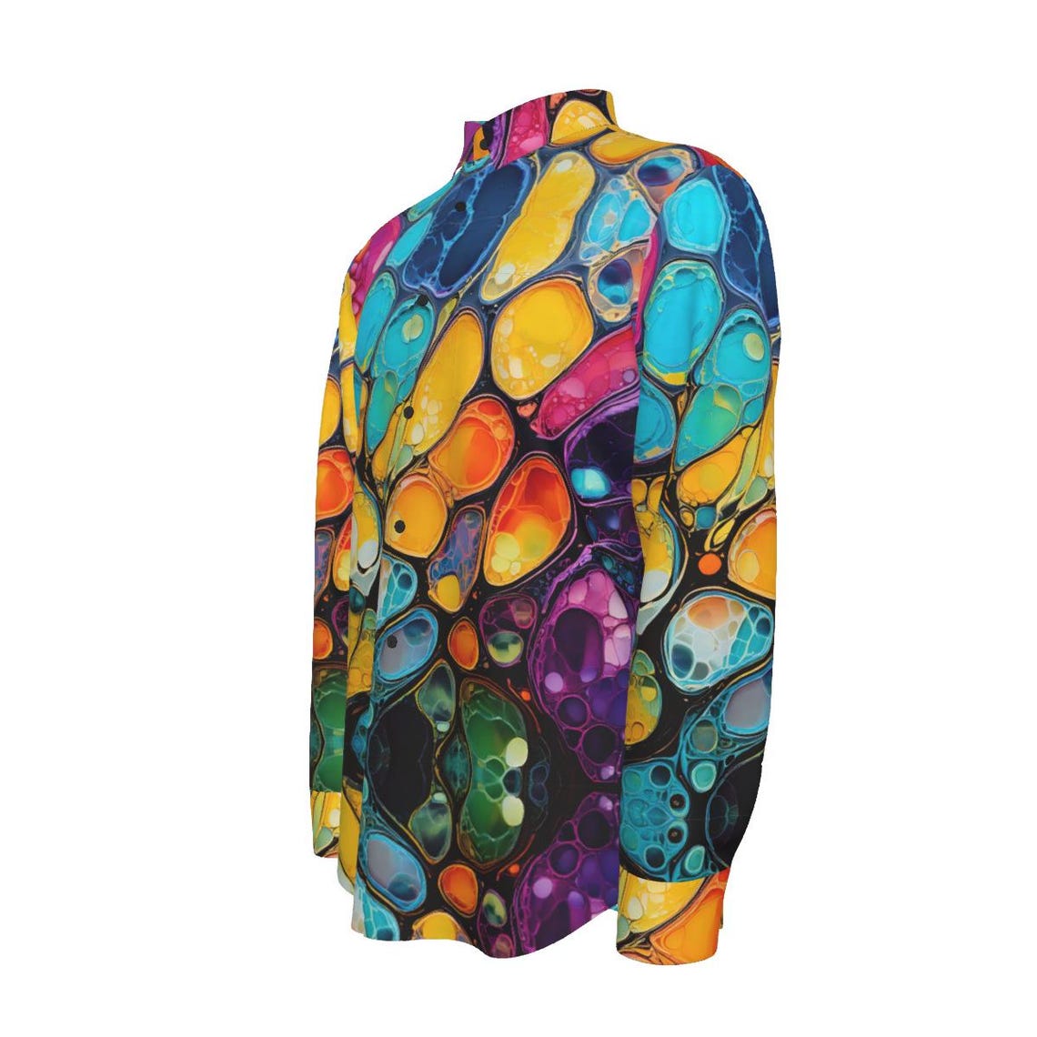 Trippy Marble Cotton Shirt Mens Dress Long Sleeve Button Down Gift for ...