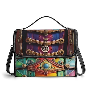 Cartera de cuero genuino, bolso de mano de cuero rococó con diseño de ojo de Illuminati, bolso de hombro de lujo, bolso de mensajero, cartera con armadura, bolso de hombro