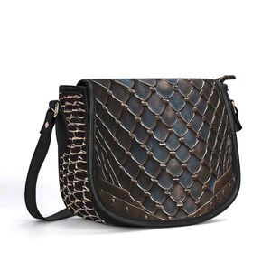 Cartera de armadura de gladiador, bolso de cuero genuino, bolso de cuero de grano superior, bolso de mano medieval, bolso de hombro de lujo silencioso, cota de malla