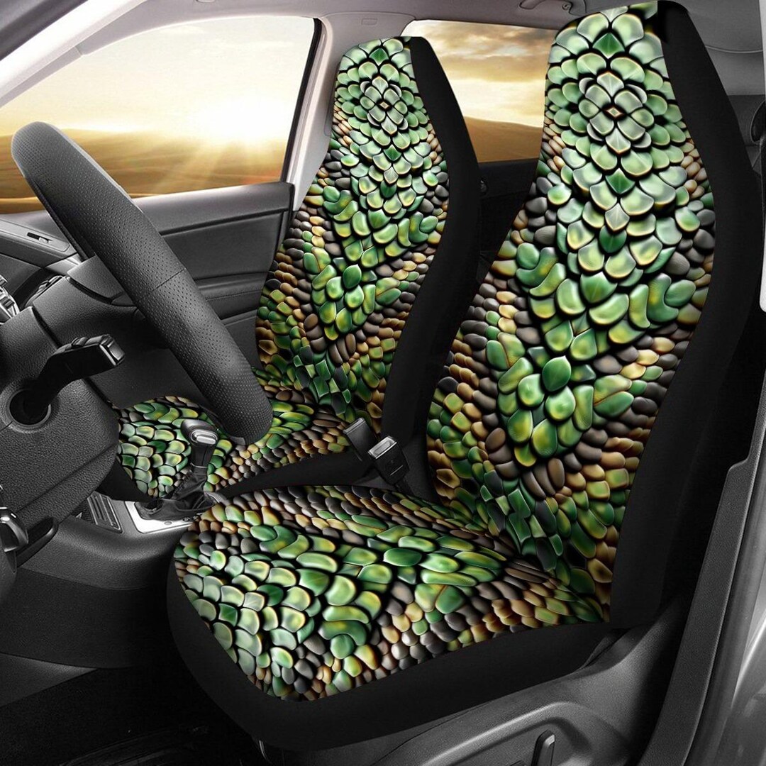 Green Python Car Seat Cover Slip Cushion Universal Automotive Gift ...