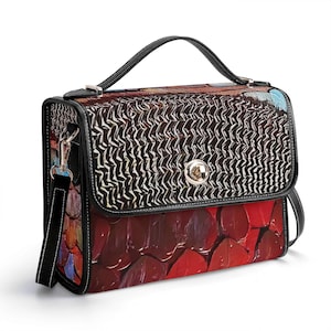 Cartera de cuero genuino barroco, cartera de cuero con armadura medieval, bolso de mano Steampunk, bolso de hombro de malla, cartera de gladiador, escamas de pescado