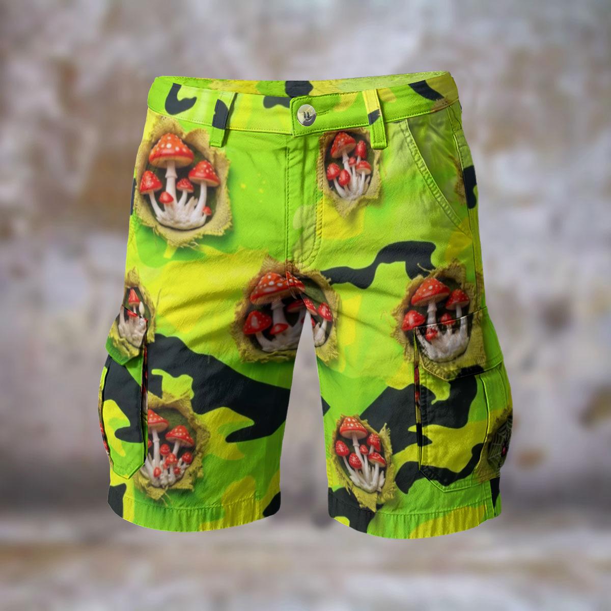 Mens Neon Green Cargo Shorts - Etsy
