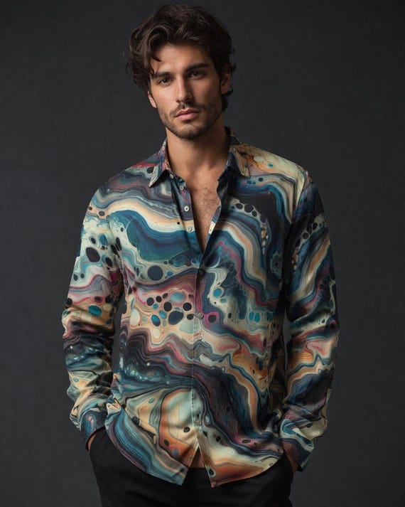 dress shirt streetwear Mens Short Sleeve Button Down Shirt, Viscose Festival Shirt, Boho Urban Streetwear for Him, Hipster Mens Button Up Shirt, Gift for Him