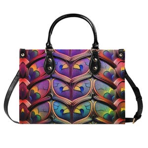 Torebka ze skóry naturalnej Peacock, Portfel w kolorze pawia, Portfel skórzany, Torba festiwalowa, Luksusowa torba na ramię Rainbow Couture, Prezent