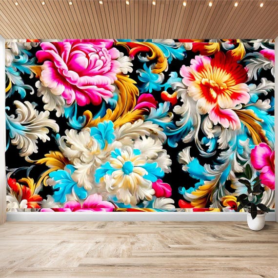 ポストモダンアート壁紙（貼ってはがせる）、ビニール製壁画、アート