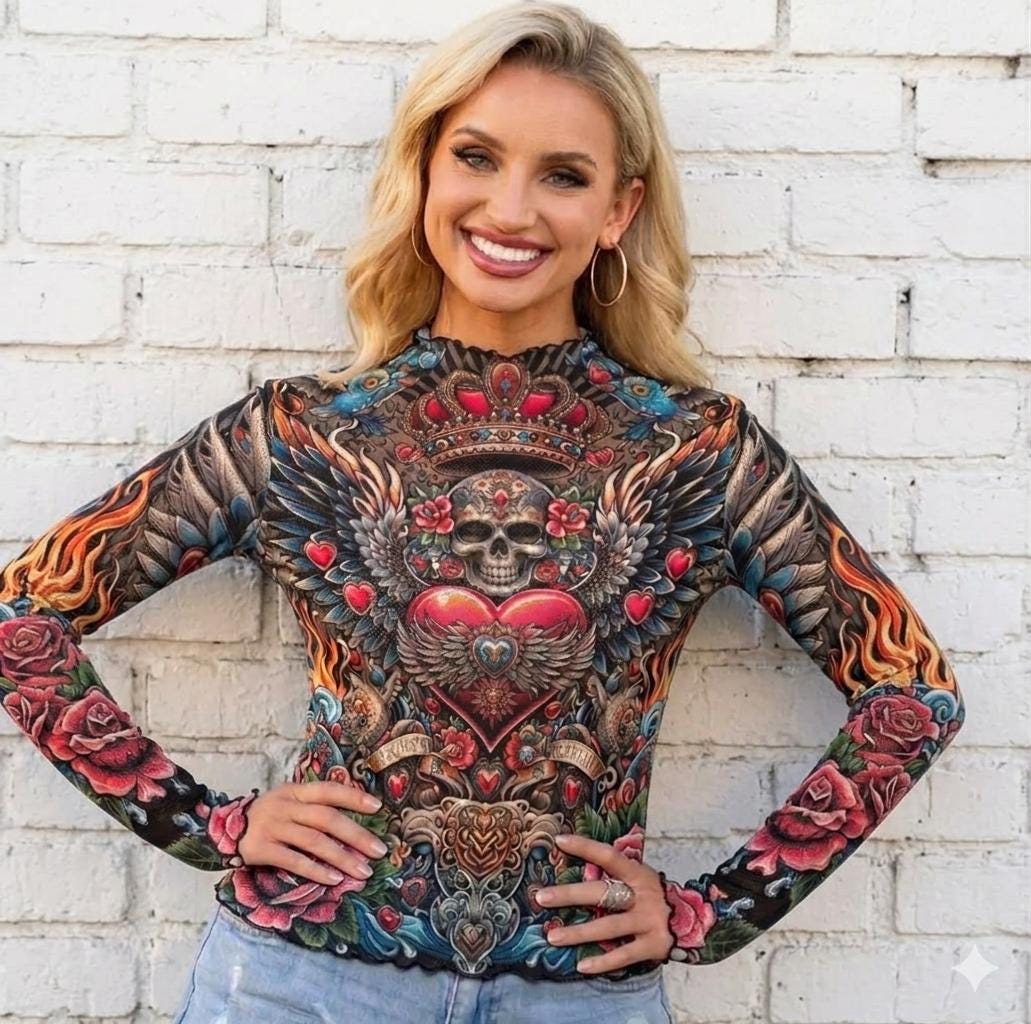 Tattoo Shirts Long Sleeve - Etsy Denmark