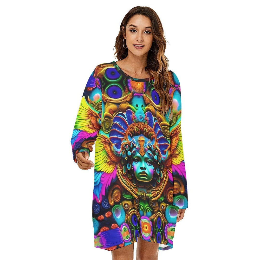 Cherub-Print Dress