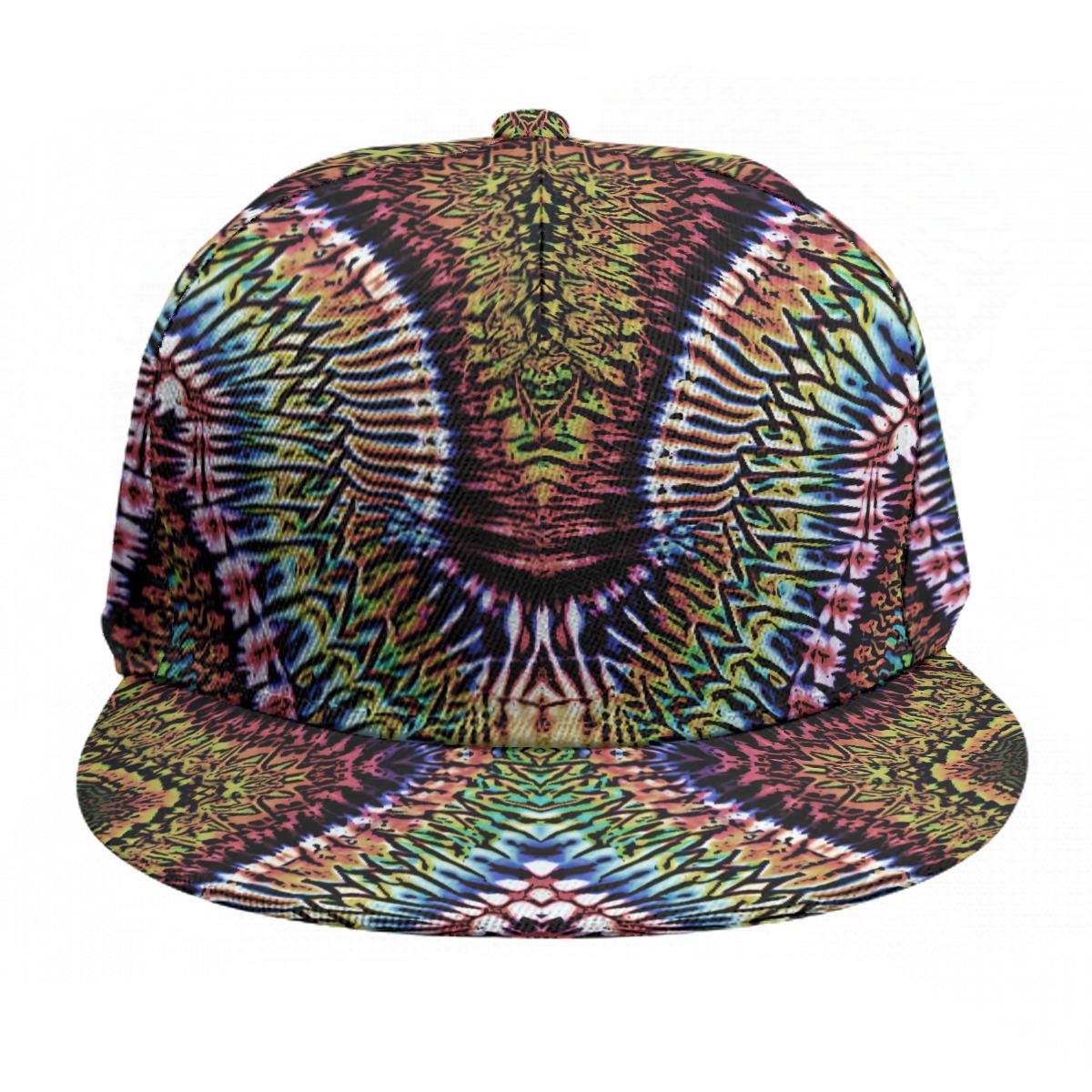 Psychedelic Trippy Hat, Tie Dye Cap, Kaleidoscope Baseball Cap