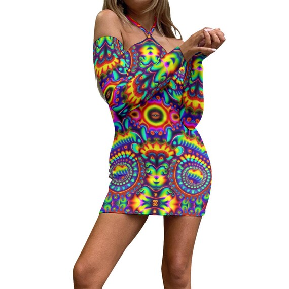 white christmas dresses Tie Dye Wave Adult Dress XL main image 0
