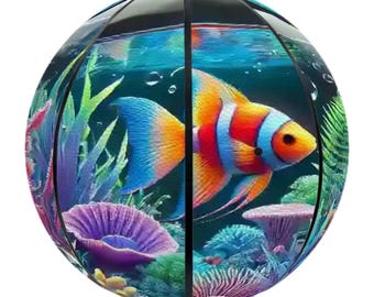 Tropical Goldfish Fish  Novelty Basketball, Fun Indoor/Outdoor Sports Ball, Cool Gift, Durable Play Ball for Kids & Adults, Friend , Child