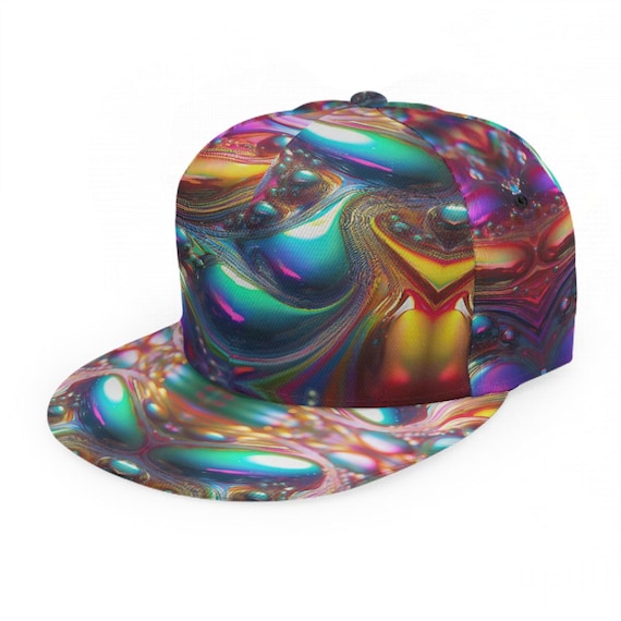 Holographic Cap, Psychedelic Tessellation Hat, Trippy  display picture 2