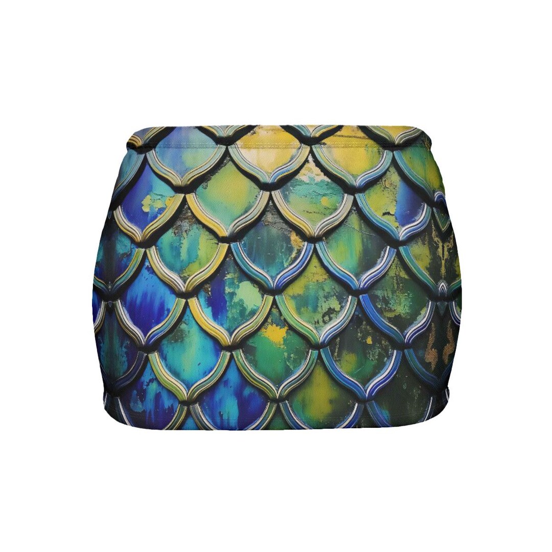Mermaid Scales Micro Mini Sheer Mesh Skirt Very Short Sexy Trendy Gift ...