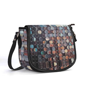 Bolso de cuero genuino con lentejuelas plateadas, bolso de cuero de grano superior, bolso de noche, bolso de hombro de lujo silencioso, cartera de discoteca, regalo para ella
