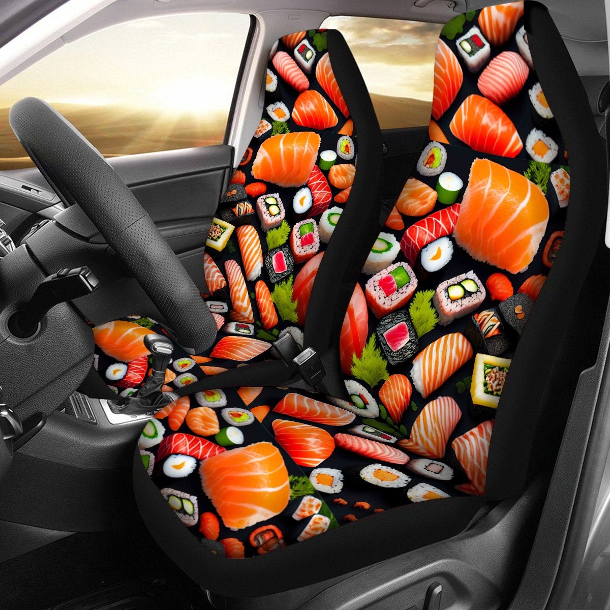 Japanese sushi Car Floor Mats, Cute Asian Kawaii car accessories