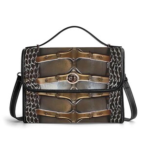 Cartera de cuero auténtico barroco, cartera de cuero con armadura medieval, bolso de mano Steampunk, bolso de hombro repujado en plata, bolso de mensajero de gladiador