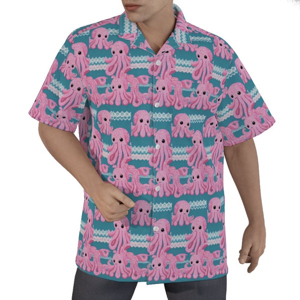 Octopus Button up Shirt - Etsy