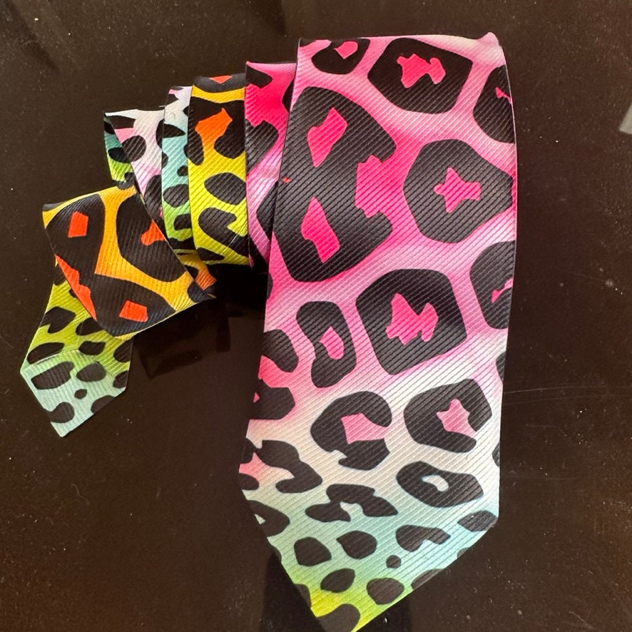 Designer Print Skinny Tie | Slim Cut Skinny Necktie In Colorful - Foto 12