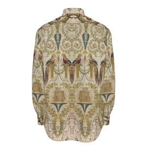 The Pheasants from the Verdures of the Vatican Tapestry Cotton Shirt Mens Oxford Victorian Long Sleeve Jean Démosthène Dugourc Cottagecore image 3