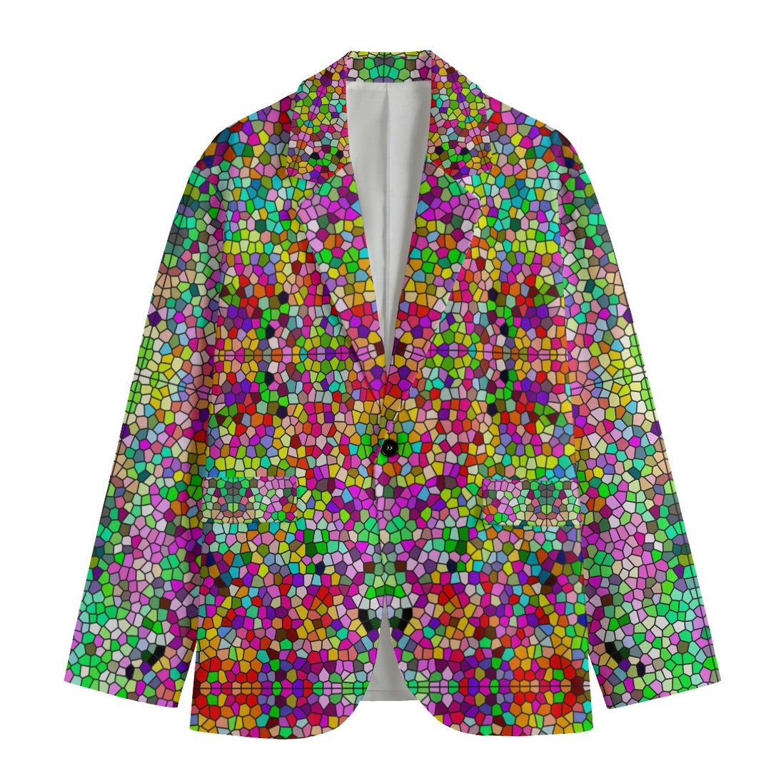Stained Glass Blazer, Cotton Suit Jacket, Sports Coat Mens Mans