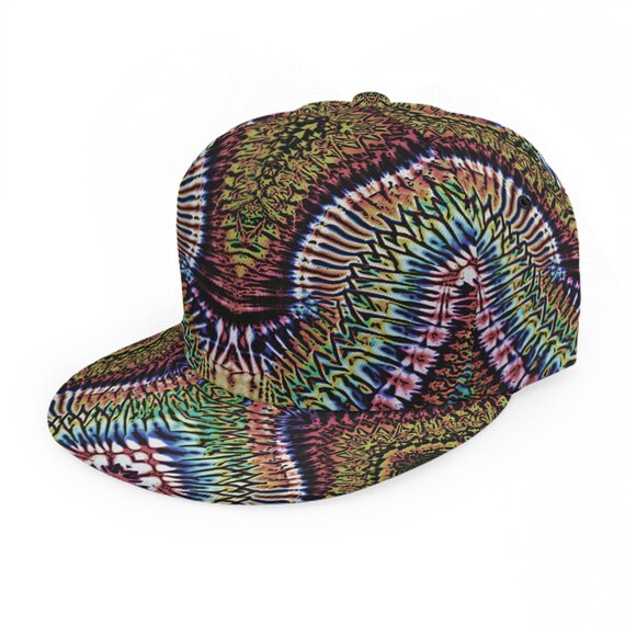 Psychedelic Trippy Hat, Tie Dye Cap, Kaleidoscope Baseball  display picture 1