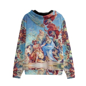 Giordano 100% Cotton Hoodie Zip Up Sweatshirt Unisex Italian Renaissance Baroque Rococo Couture Art History Fresco Painting Gift, Plus Sizes
