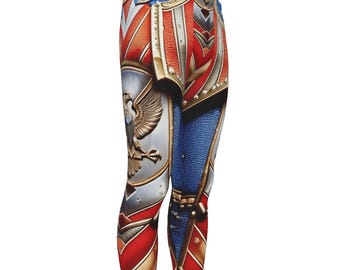 USA Drapeau américain Leggings pour hommes Pantalon de course Entraînement Cyclisme Athlétique Fitness Rouge Bleu Exercice Super-héros Lutte Luchador Cosplay Eagle
