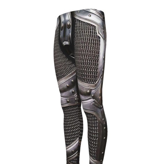 Leggings de gladiador para hombre, armadura de exoesqueleto