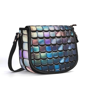 Bolso de piel auténtica iridiscente, bolso de piel de grano superior, bolso de mano de noche, bolso de hombro de lujo silencioso, cartera de discoteca, regalo para ella