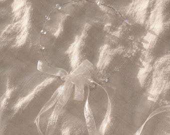Delicate handmade hair wreath for brides, flower girls, little princesses, and special moments