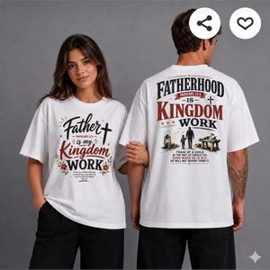 La paternidad es obra del Reino PNG SVG / Diseño cristiano para el Día del Padre / Versículo bíblico Proverbios 22:6 / Regalo para papá basado en la fe