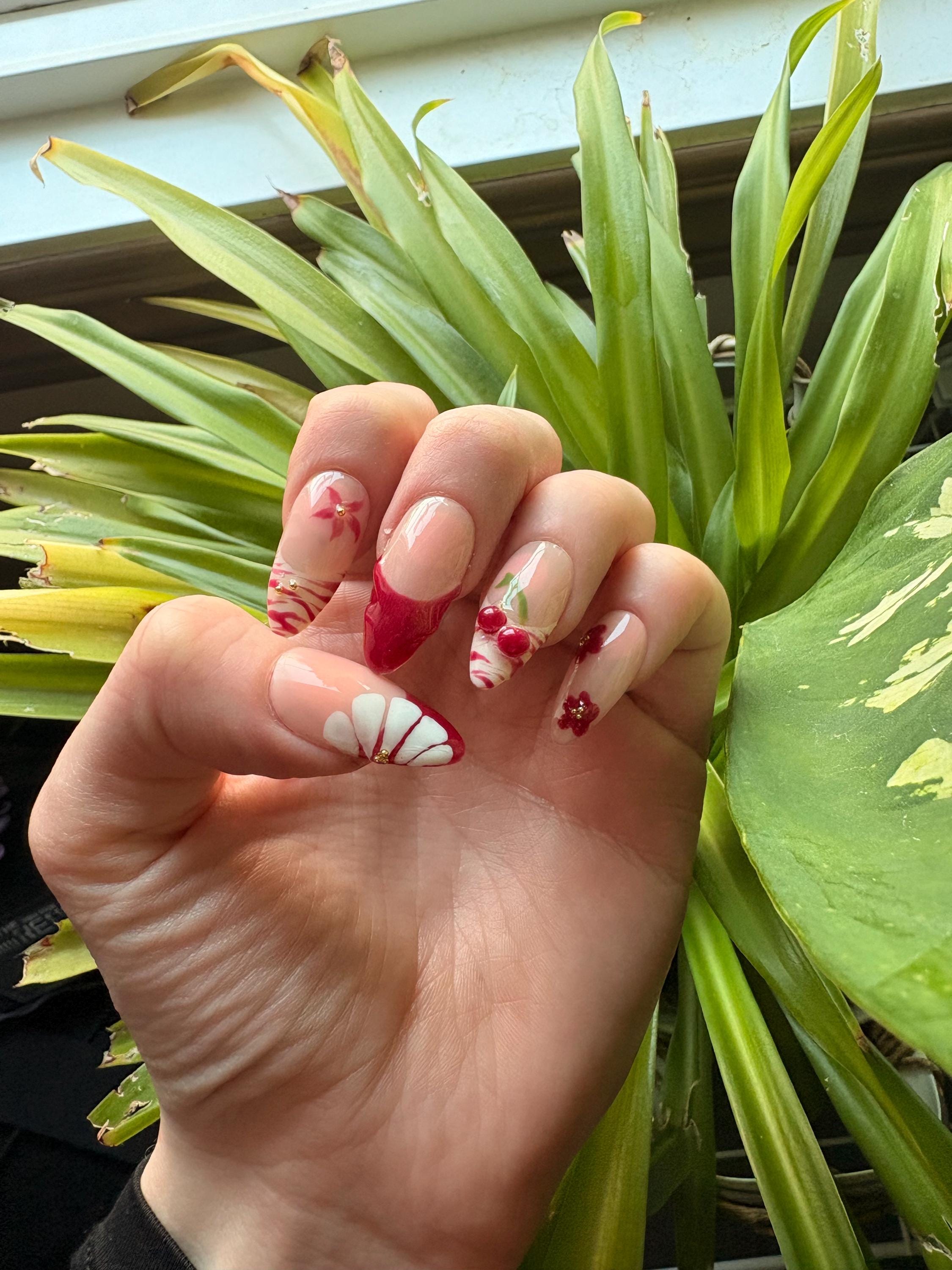 Cherry Bloom | Handmade Press On Nails