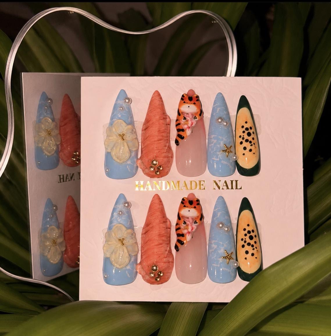 Tropical Tiger | Handmade Press On Nails