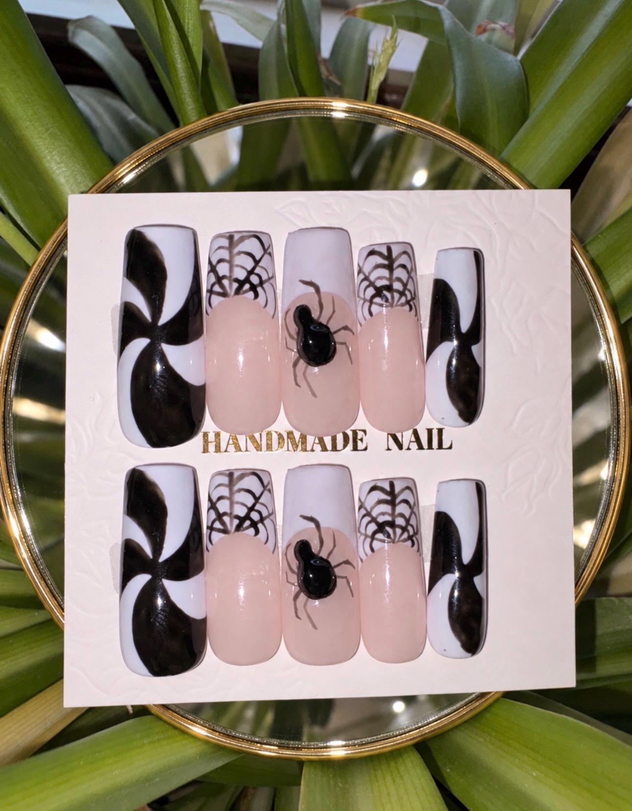 Midnight Web | Handmade Press On Nails