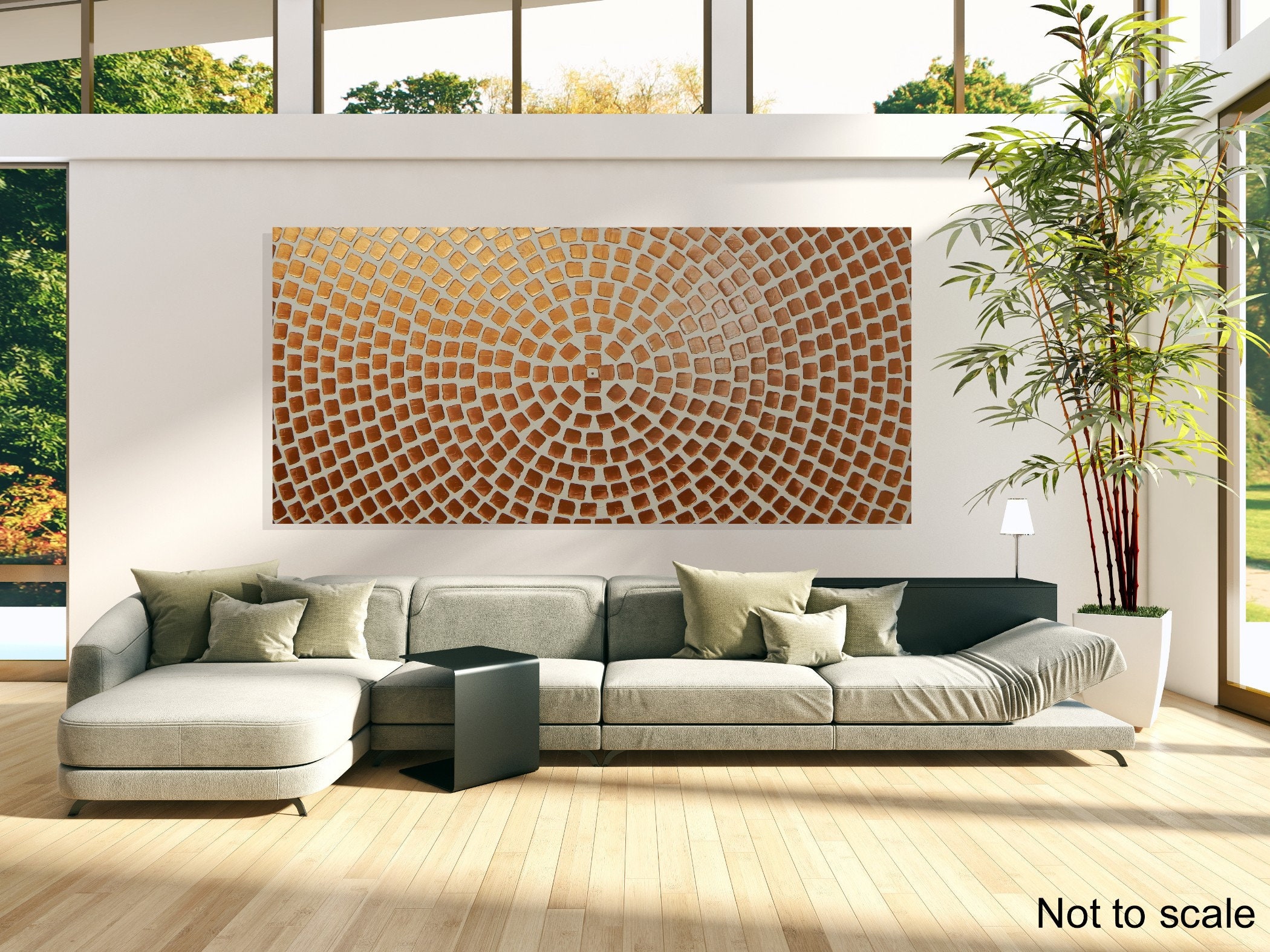 Großes Bild für Wohnzimmer Acrylbild abstrakt weiß bronze | Etsy