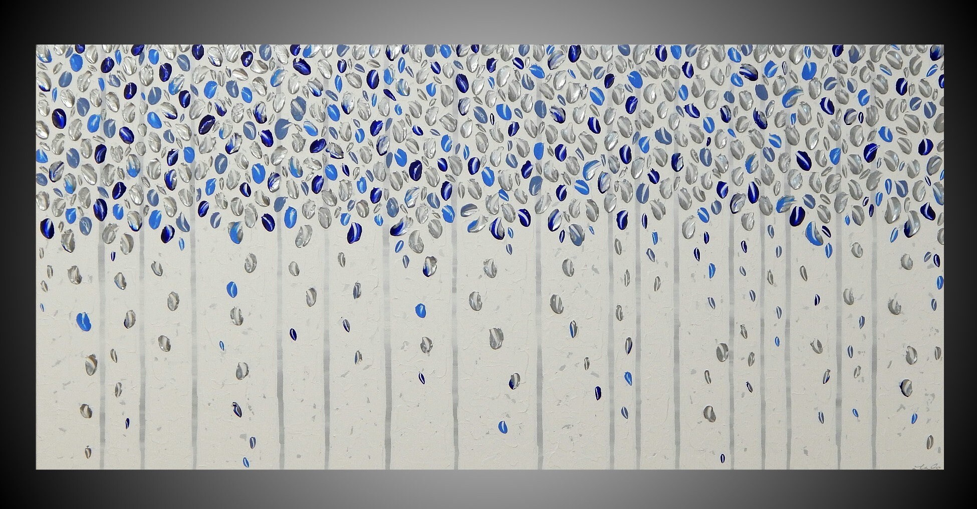 Wall Art Silver Birch tree painting Abstract Modern Acrylic Etsy