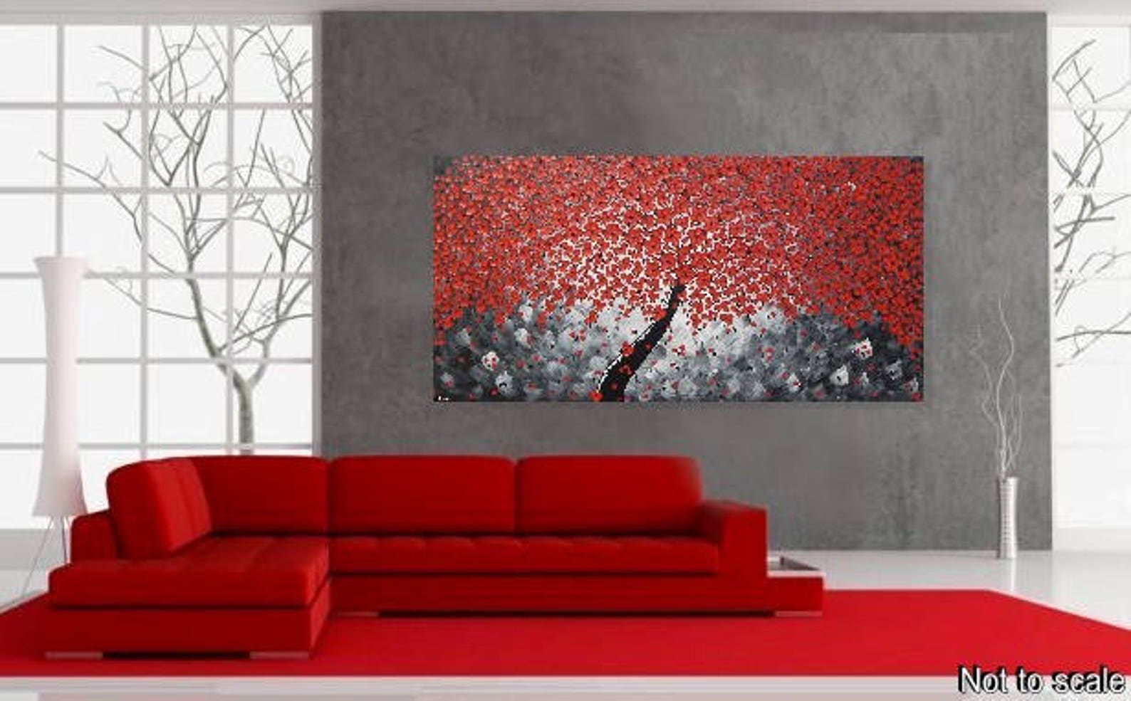 Painting Tree Painting Wall Art Acrylic Painting Large Canvas Etsy