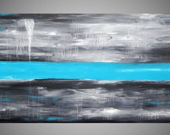 paintings on canvas acrylic painting abstract home decor wall art living room decor modern paintings black and white pour painting by ilonka