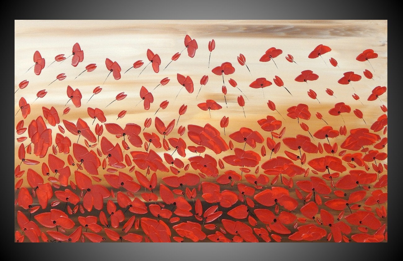 Flower painting wall art acrylic painting abstract painting Etsy