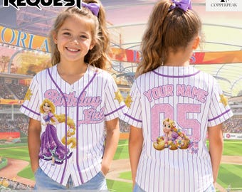 Disney Tangled Pascal Tangled Sun Baseball Jersey, Walt Disney World Rapunzel Jersey, Disneyland Baseball Team Gift For Disney Fans