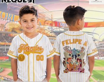 Personalized Hercules Baseball Jersey, Disney Hercules Jersey Shirt, Disney Baseball Jersey Sports Cute Gifts For Fans