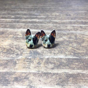 australian cattle dog earrings | blue heeler dog | australian cattle dog jewelry | pet | blue heeler earrings | blue heeler jewelry