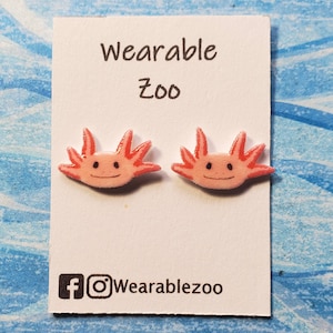 Axolotl earrings jewelry salamander amphibian